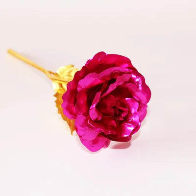 24K Foil Plated Rose Gold Rose — Valentine’s Day & Wedding Forever Love Decorative Gift