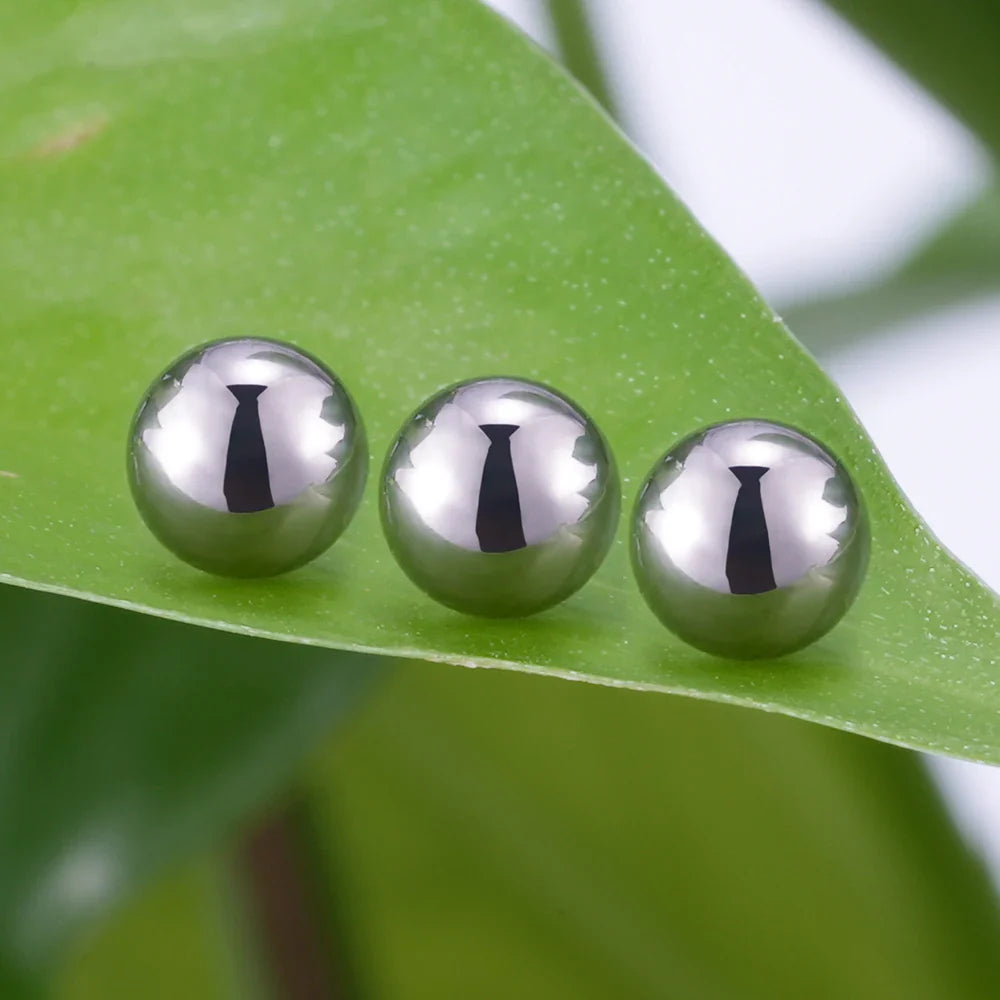 5Pcs Right Grand ASTM F136 Implant Grade Titanium 14G Mirror Polish Internally Threaded 5mm Ball Top Piercing Jewelry Set