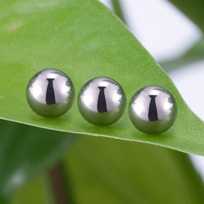 5Pcs Right Grand ASTM F136 Implant Grade Titanium 14G Mirror Polish Internally Threaded 5mm Ball Top Piercing Jewelry Set