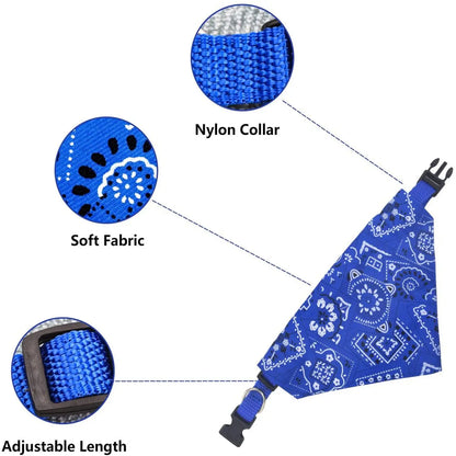 Adjustable Pet Bandana Collar – Washable Triangular Scarf Bib for Dogs & Cats, Birthday Party Dress-Up Neck Decor