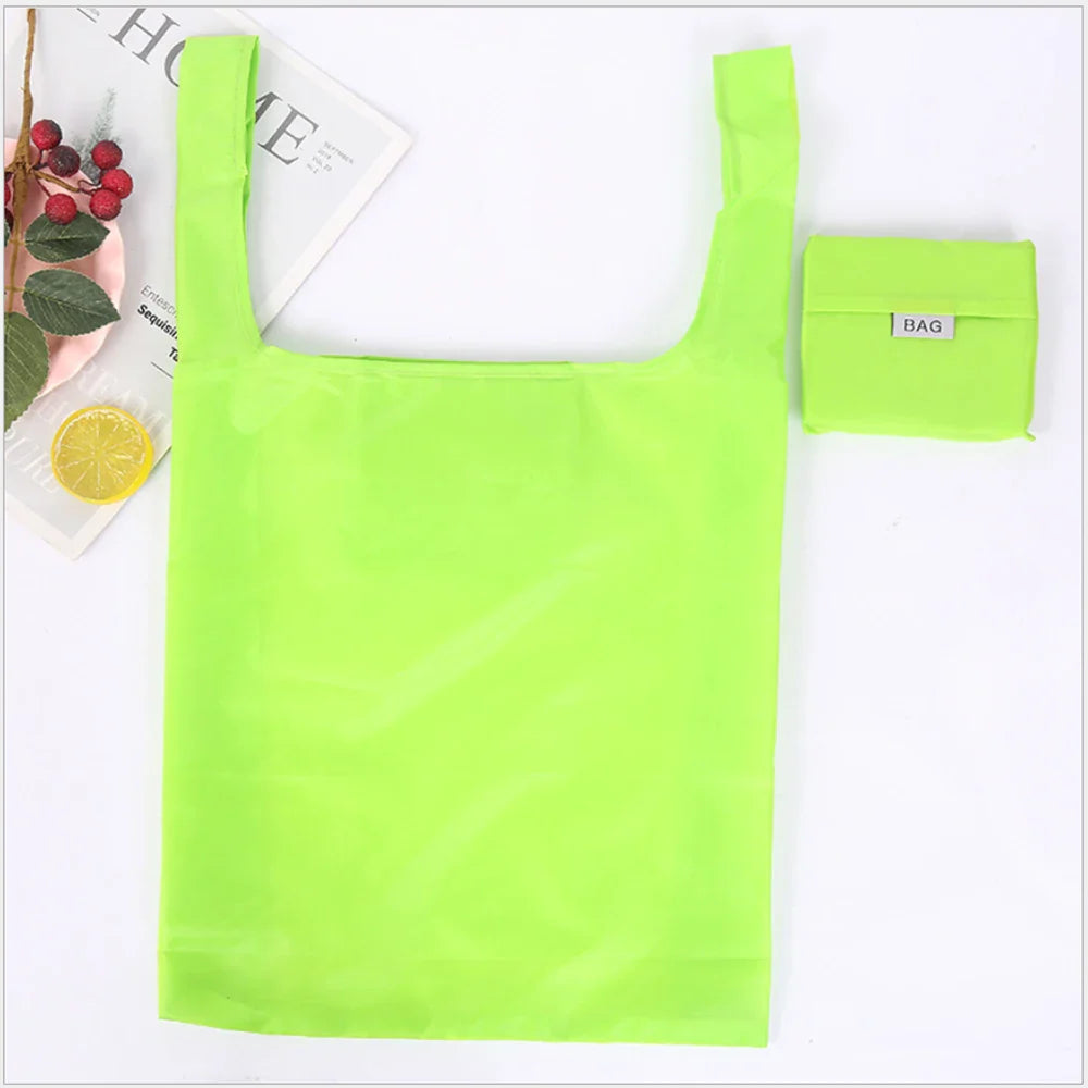 Eco-Friendly Reusable Shopping Bag — Foldable Shoulder Grocery & Market Tote for Supermarket and Everyday Use