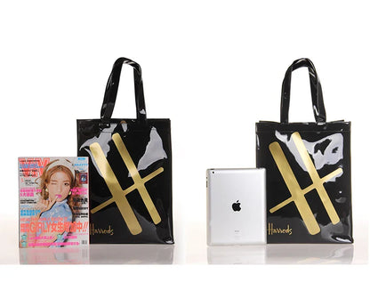 Simple Stylish PVC Reusable Shopping Bag – Luxury Eco-Friendly Waterproof Tote for Summer Beach