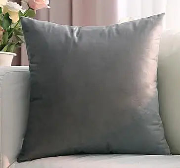 Solid Velvet Pillowcase – Red, Yellow, Blue, & Green Cushion for Sofa, Car, Living Room Home Decor, 45x45cm