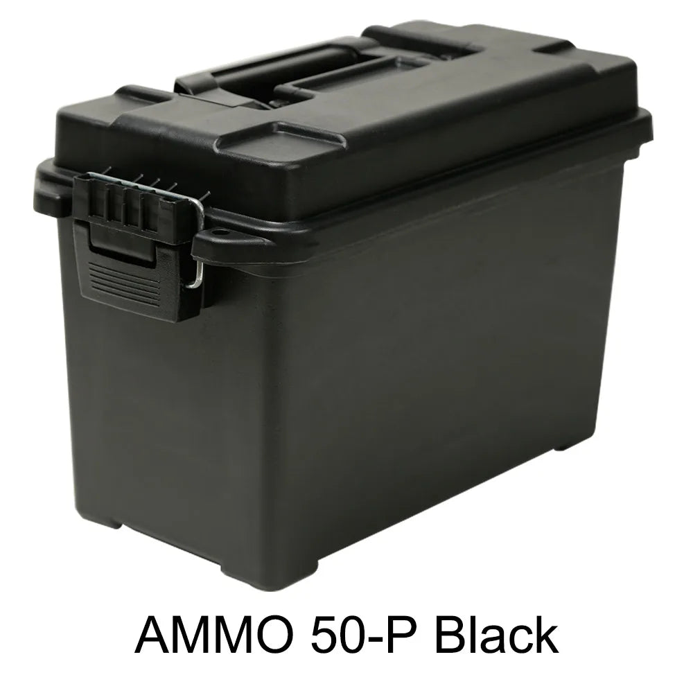 Plastic Ammo Box – Lightweight High-Strength Bullet Storage Case, Weapons Safe, Ammo Can Crate Accessory