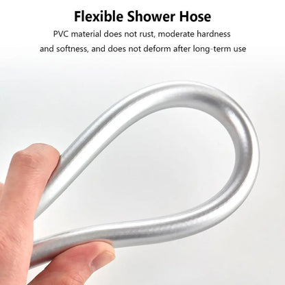 1/1.5/2M PVC Handheld Shower Hose — Flexible, Anti-Kink, Explosion-Proof Bathroom Faucet Extension Tube