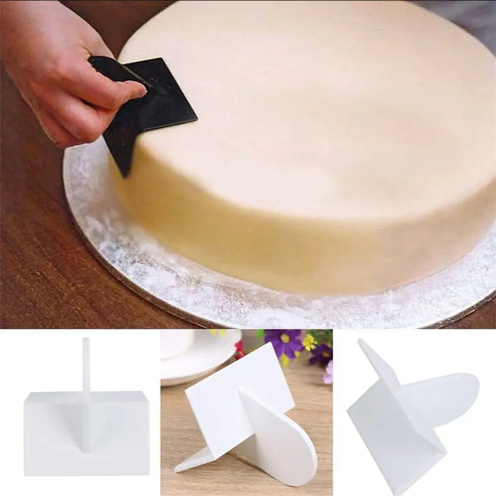 1PC Food Grade Cake Smoother - Cake Decorating, Sugar Craft, DIY Baking Tool for Perfectly Smooth Cakes with Rolled Fondant Spatulas and Icing