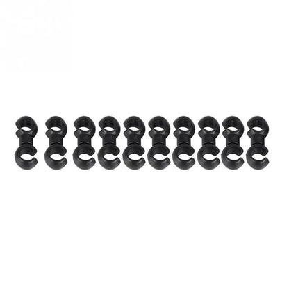 10Pcs S Buckle Bike Brake & Derailleur Cable Clips — Rotatable MTB Line Clip Rings