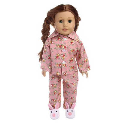 15-Style Doll Pajamas & Nightgowns – Cute Patterns for 18-Inch American & 43cm Born Dolls, Doll Accessories Toy