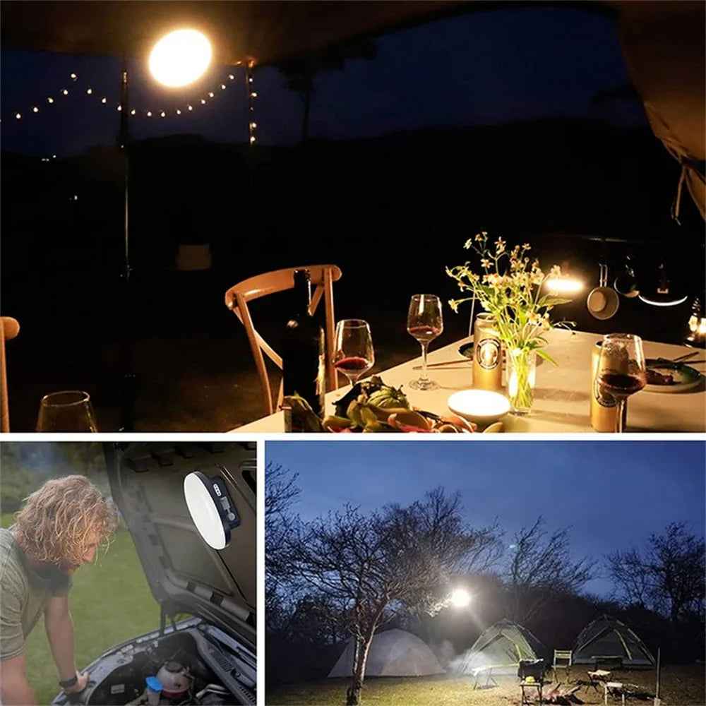 13500mAh 60W Rechargeable LED Camping Lantern – Portable Strong Light Flashlight with Magnet, Ultra Bright Tent & Work Repair Lighting for Outdoor Use