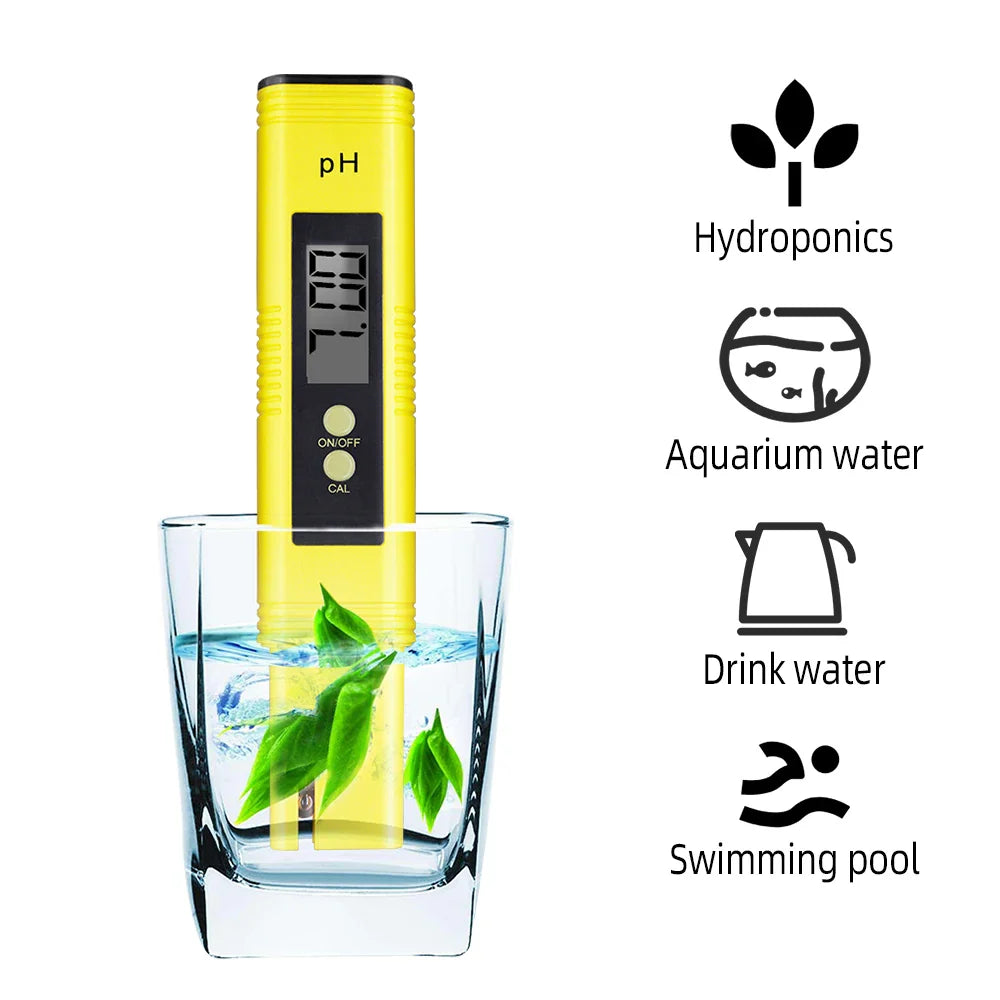 PH & TDS Meter Digital Water Quality Tester - 0-14 PH, 0-9990PPM, LCD Water Purity Analyzer for Aquarium & Filter