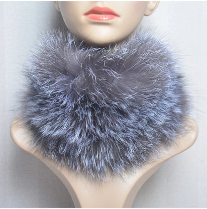 2025 Real Fox Fur Scarf and Headband – Luxury Winter Neck Warmer for Women, 100% Natural Fur, Elastic Ring Muffler