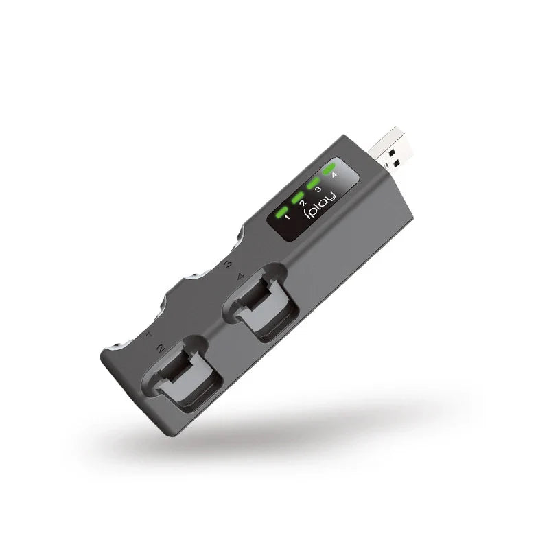 Portable Mini USB Hub & Wireless Charger — 4-Station Charging Base for Nintendo Switch Joy-Con Controllers