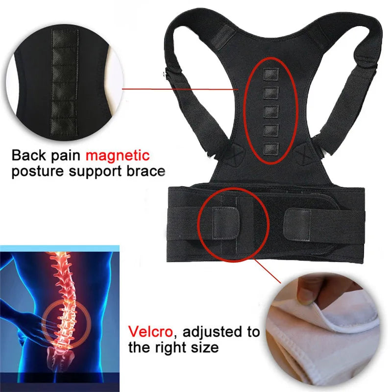 Back Waist Posture Corrector — Adjustable Lumbar Brace & Spine Support Vest for Adults | Comfortable Back Pain Relief Trainer
