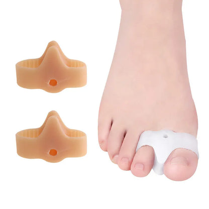 2 Piece Silicone Toe Spreader Separator - Bunion and Hallux Valgus Corrector for Thumb and Finger Alignment