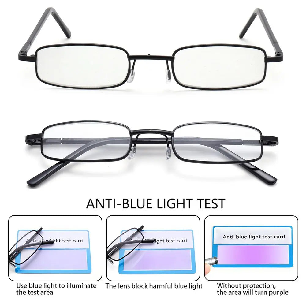 Mini Folding Computer & Reading Glasses – Portable Presbyopia Pen Glasses for Men & Women +1.0 to +4.0 with Storage Box