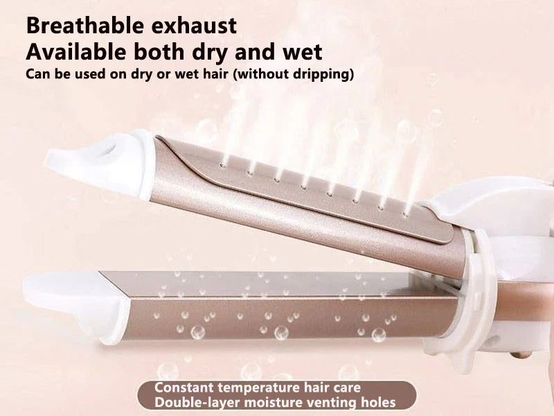 Professional Electric Hair Curler – 9-38mm Temperature Adjustable Curling Iron Wand with LCD Display