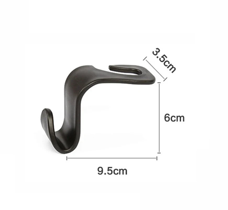 2-Pack Multi-Functional Car Seat Headrest Hooks – Hanger & Holder for Bags, Purses, Clothes & Grocery Storage, Car Interior Accessories