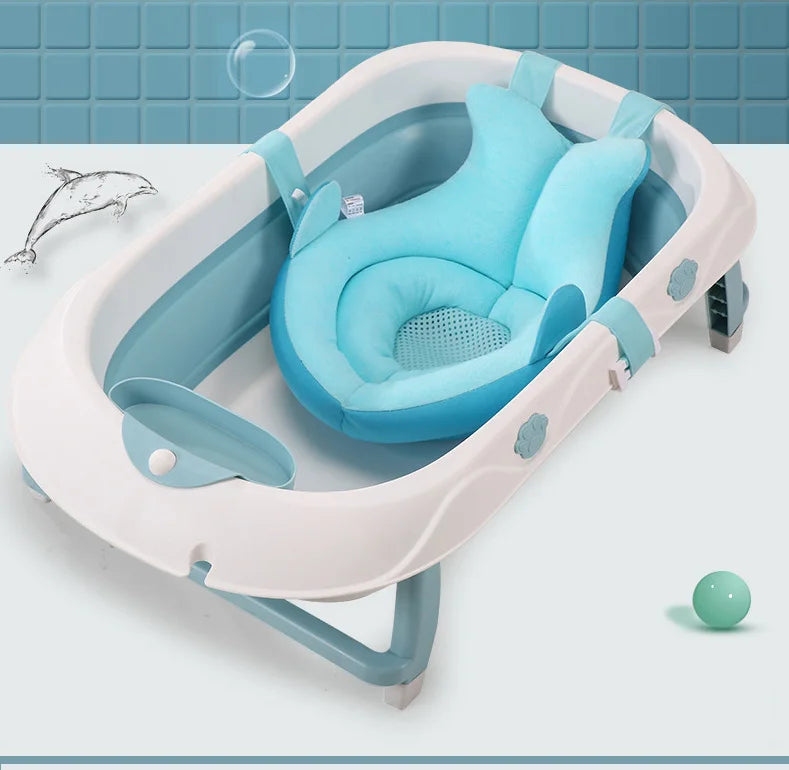 Non-Slip Baby Bath Cushion – Newborn Safety Support Pad & Soft Bathtub Mat