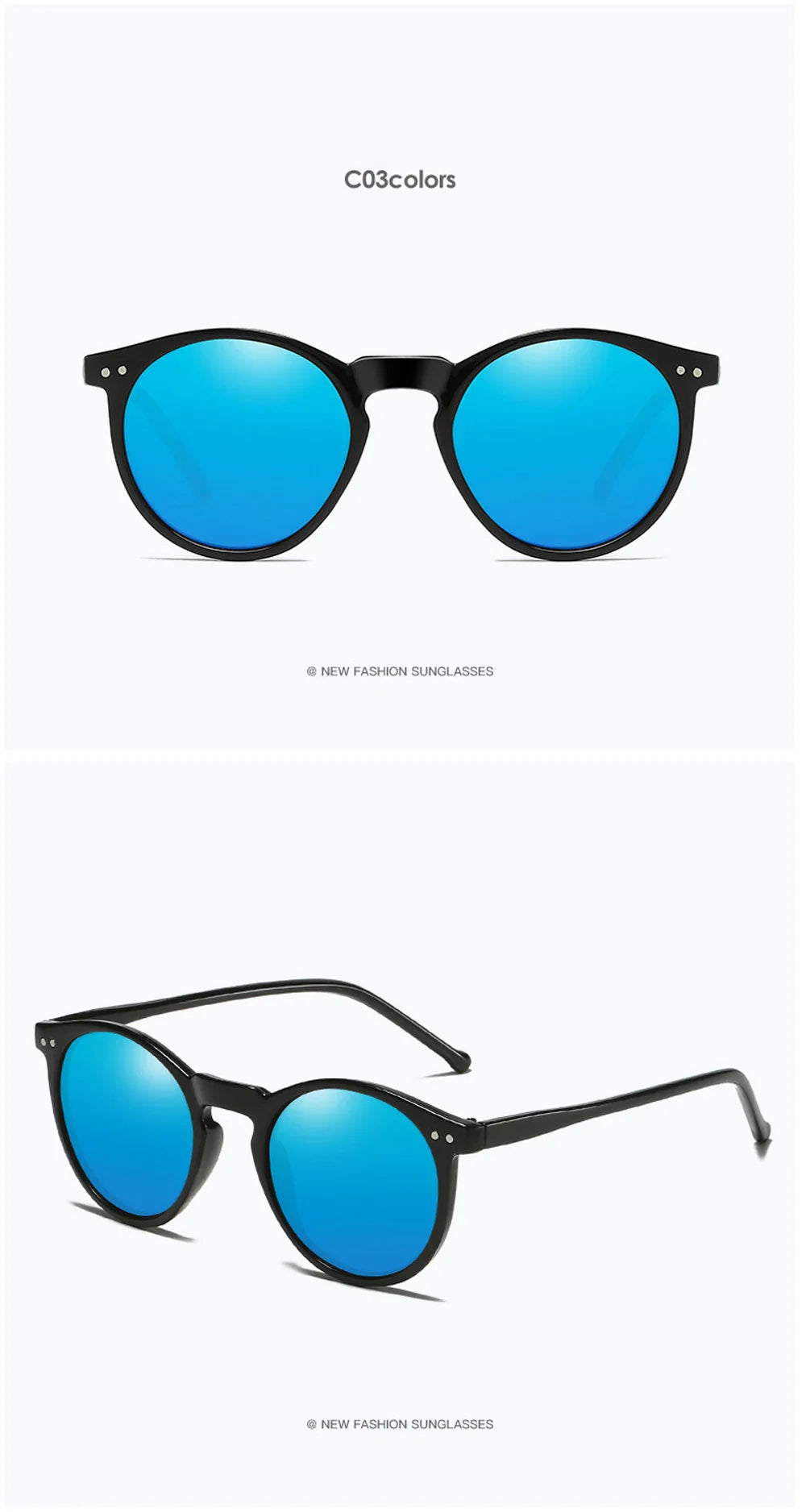 2025 Polarized Retro Round Sunglasses for Men & Women - Designer Vintage UV400 Goggles & Sun Glasses