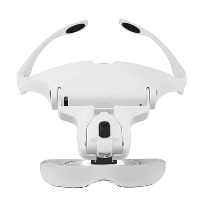 Adjustable Illuminated Magnifying Glass – 1.0X–3.5X Loupe with 2 Lights for Reading & Detail Work