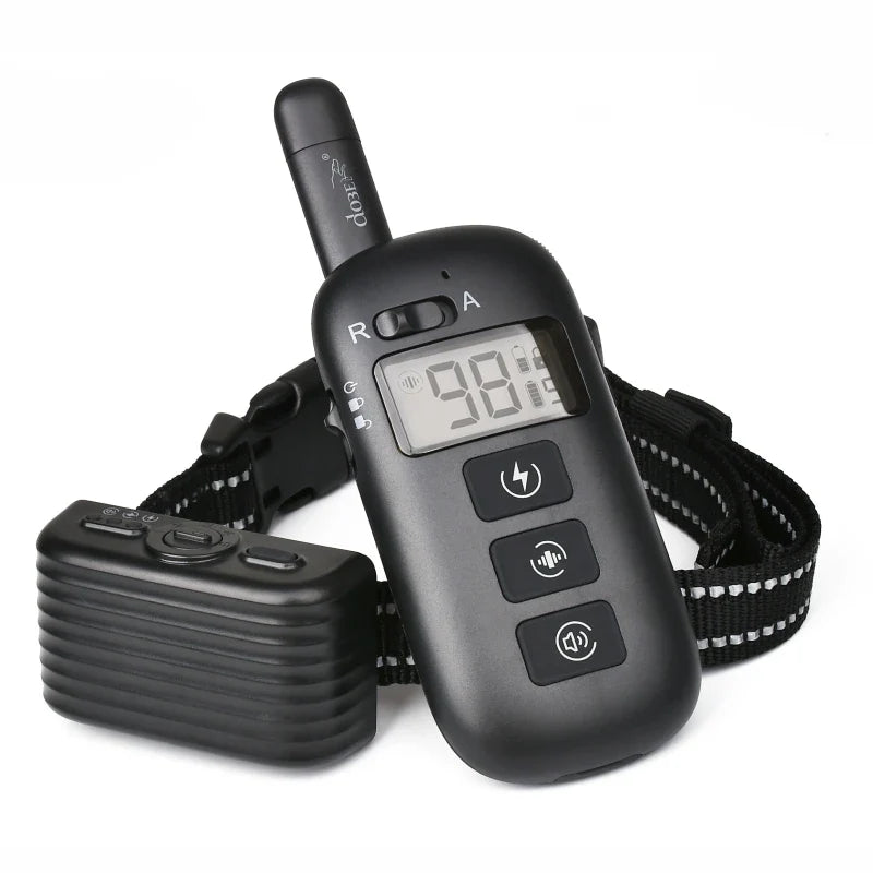 2-in-1 Remote Dog Training & Anti-Bark Collar Rechargeable Waterproof Electric Dog Behavior Control System 600M Range