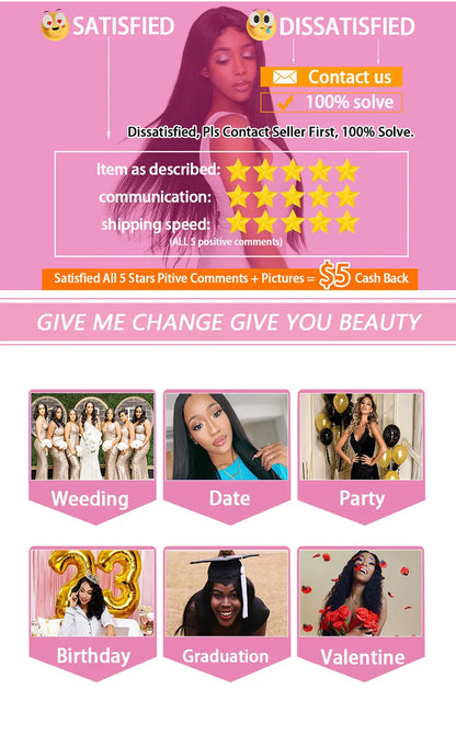 Body Wave Bundles with Closure – 2x6 Brazilian Hair Weave, 3/4 Bundles with Lace Closure, Natural Human Hair