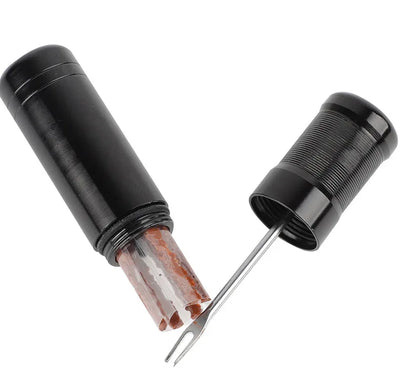 Bike Tubeless Tire Repair Kit — Slug Plug Stopper with Rubber Strips & Insertion Tool for MTB & Road Bikes