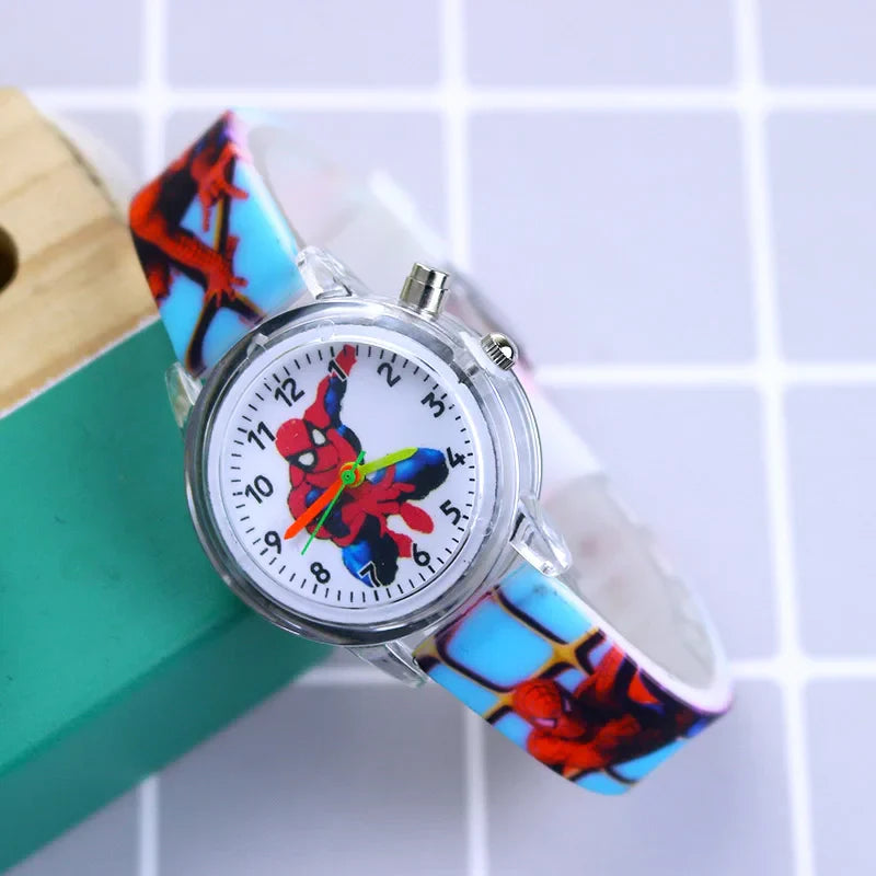 Disney Princess Elsa Kids Watch - Girls' Luminous Silicone Strap Wrist Watch & Toy Clock