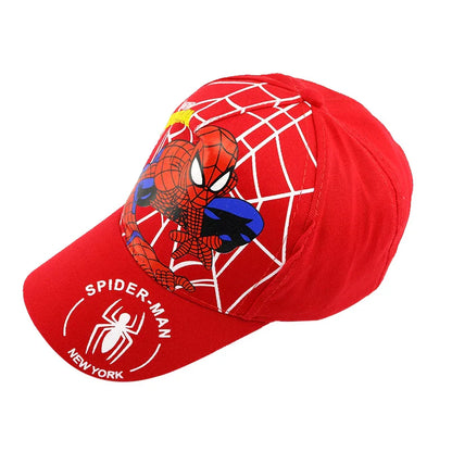 Disney Anime Cute Spiderman Kids Hats - Baseball Cap for Boys and Girls, Summer and Autumn Hip Hop Sun Hat for Children