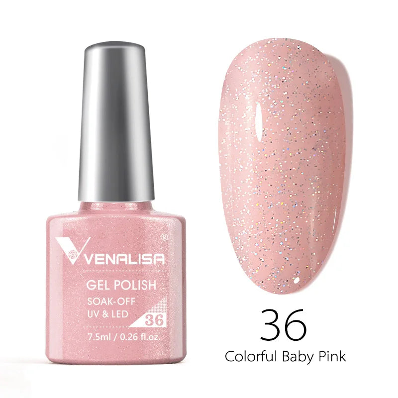 VENALISA 7.5ml HEMA-Free Nail Gel Polish – VIP4 Semi-Permanent Soak-Off UV/LED Gel Varnish, Full Coverage Nail Lacquer