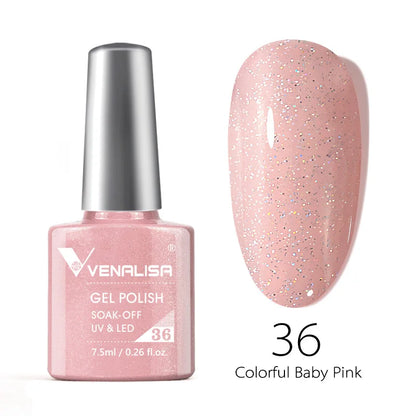 VENALISA 7.5ml HEMA-Free Nail Gel Polish – VIP4 Semi-Permanent Soak-Off UV/LED Gel Varnish, Full Coverage Nail Lacquer