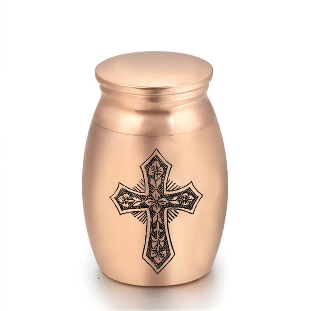 Human Ashes for Pets Memorial Urn – Rose Gold Small Cremation Keepsake Casket for Dogs, Cats & Birds
