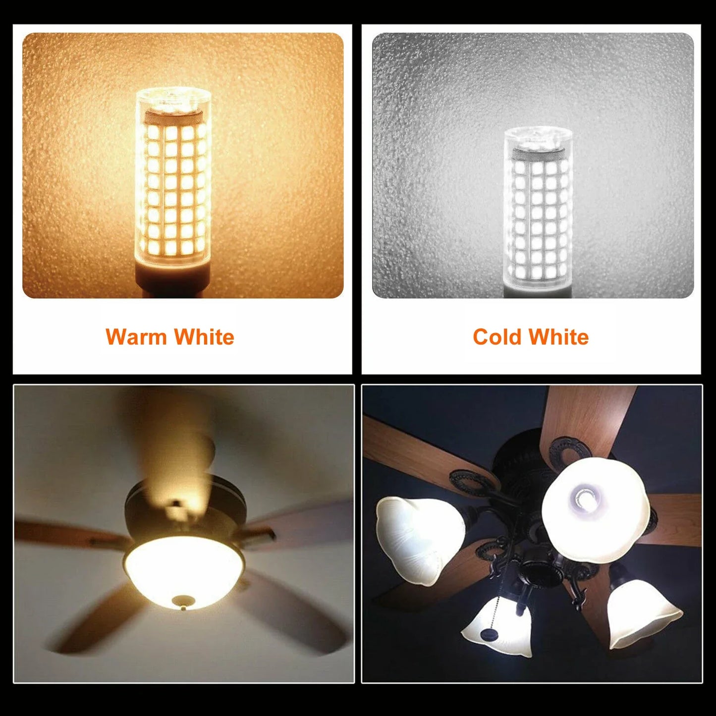 Dimmable LED Corn Light Bulbs – G4/G8/G9/E11/E12/E14/E17/BA15D/GY6.35, 102LEDs 10W-12W 2835 SMD, Cool & Warm White, 110V-220V