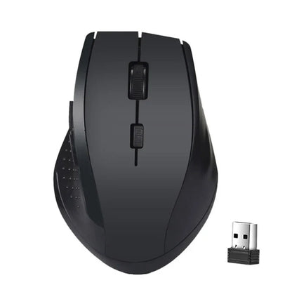 2.4GHz Wireless Optical Gaming Mouse - 1200DPI, 6 Keys, USB Receiver Included, Compatible with Laptops