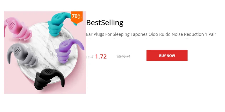 Universal Sleep Earplugs – Noise Reduction Ear Plugs for Comfortable Rest & Noise Blocking