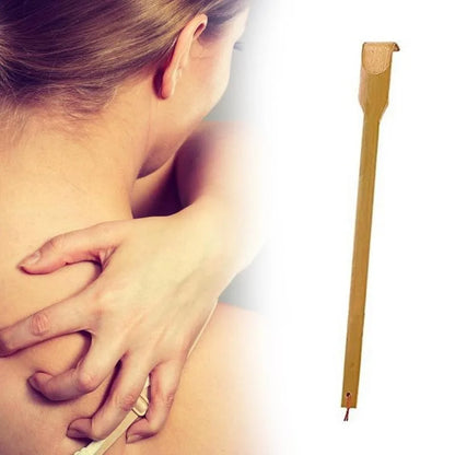 Bamboo Back Scratcher & Massage Stick - Anti-Itch Health Care Tool for Seniors