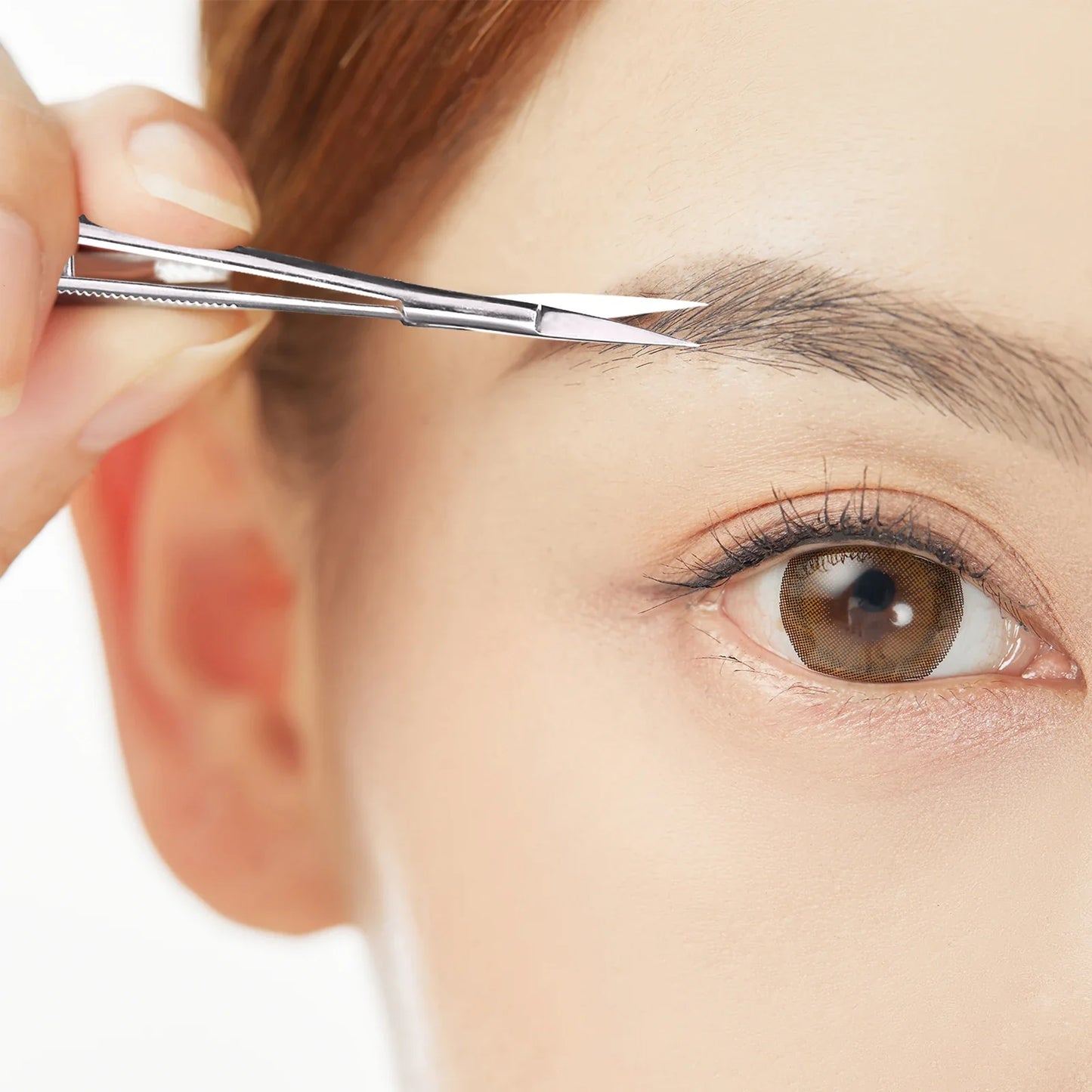 Stainless Steel Eyebrow Makeup Scissors – Curved & Straight Cuticle Trimmer Beauty Tool