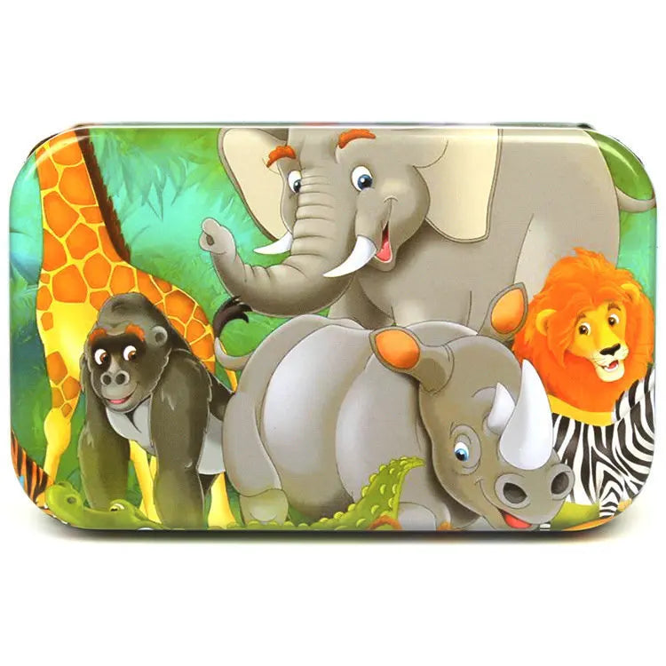 60PCS Wooden Puzzle Toys – Cartoon Vehicle & Animal Jigsaw for Kids’ Learning & Educational Play
