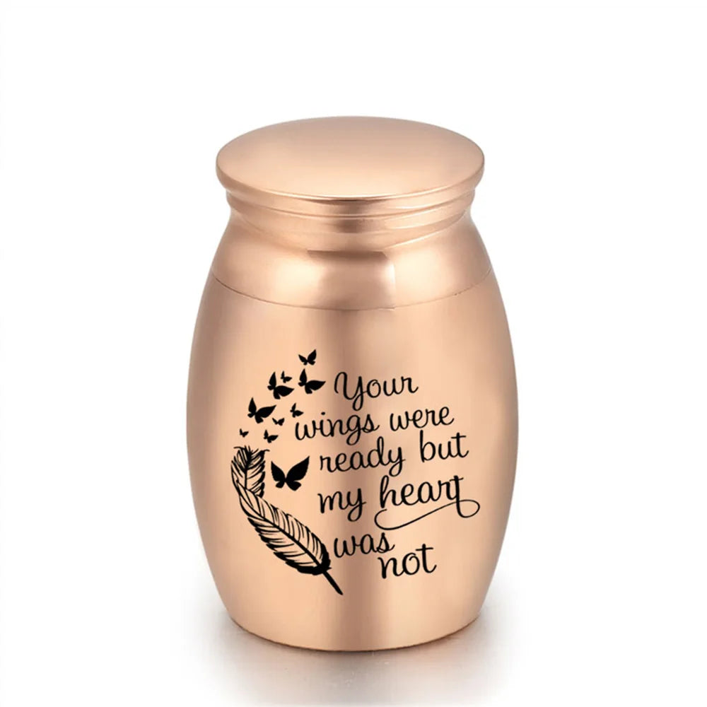 Human Ashes for Pets Memorial Urn – Rose Gold Small Cremation Keepsake Casket for Dogs, Cats & Birds