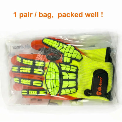 NMSafety Anti Vibration Work Gloves - Cut Resistant, High Quality, Oil-Proof Nitrile Dipped Palm Protective Glove