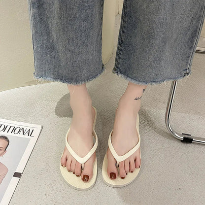 Women's Summer Flat Flip Flops - Comfortable Indoor Home Slippers in Multiple Colors