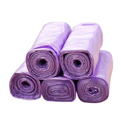5 Rolls PE Disposable Trash Bags – Colorful Leak Resistant Garbage Bags 45×50cm for Kitchen Living Room Waste Storage Bags