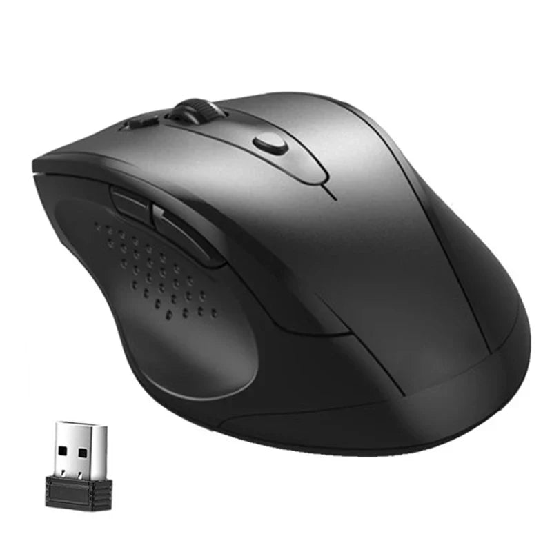 2.4GHz Wireless Optical Gaming Mouse - 1200DPI, 6 Keys, USB Receiver Included, Compatible with Laptops