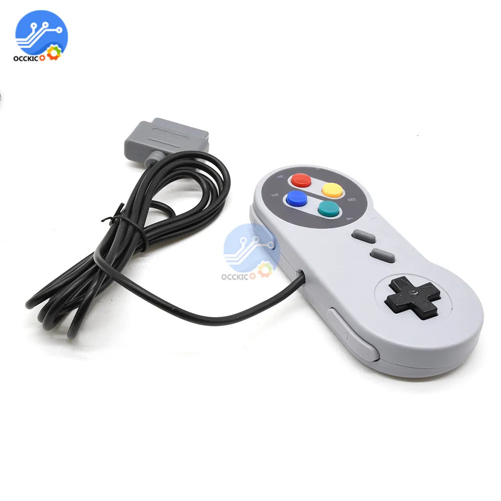 16-Bit SNES Game Controller – ABS Joystick Gamepad for Super Nintendo System Retro Console Gaming