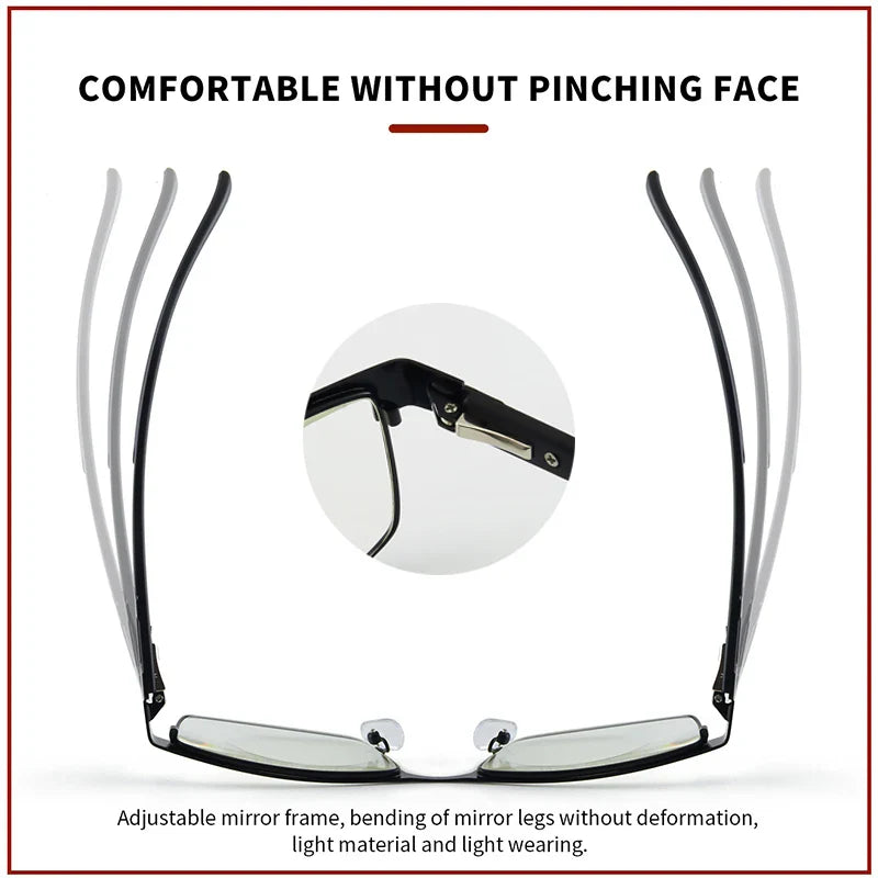 High-Quality Stainless Steel Reading Glasses for Men & Women – Fashion Presbyopic & Anti-Blue Light Eyewear