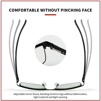 High-Quality Stainless Steel Reading Glasses for Men & Women – Fashion Presbyopic & Anti-Blue Light Eyewear