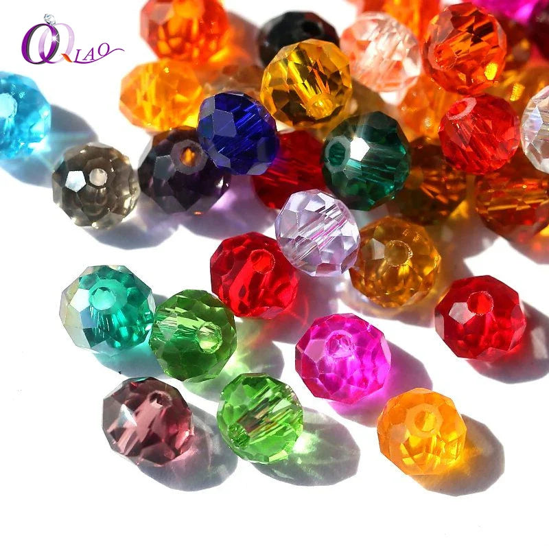 300PCS 4mm Round Crystal Glass Beads Set – Colorful Spacer Beads for Bracelet Jewelry Making & DIY Crafts (Buy 1 Get 1 Free)