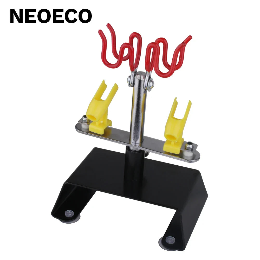 Professional Airbrush Holder Clamp Stand Kit – 4 Mount Spray Gun Tabletop Station with 360° Swivel Tilt