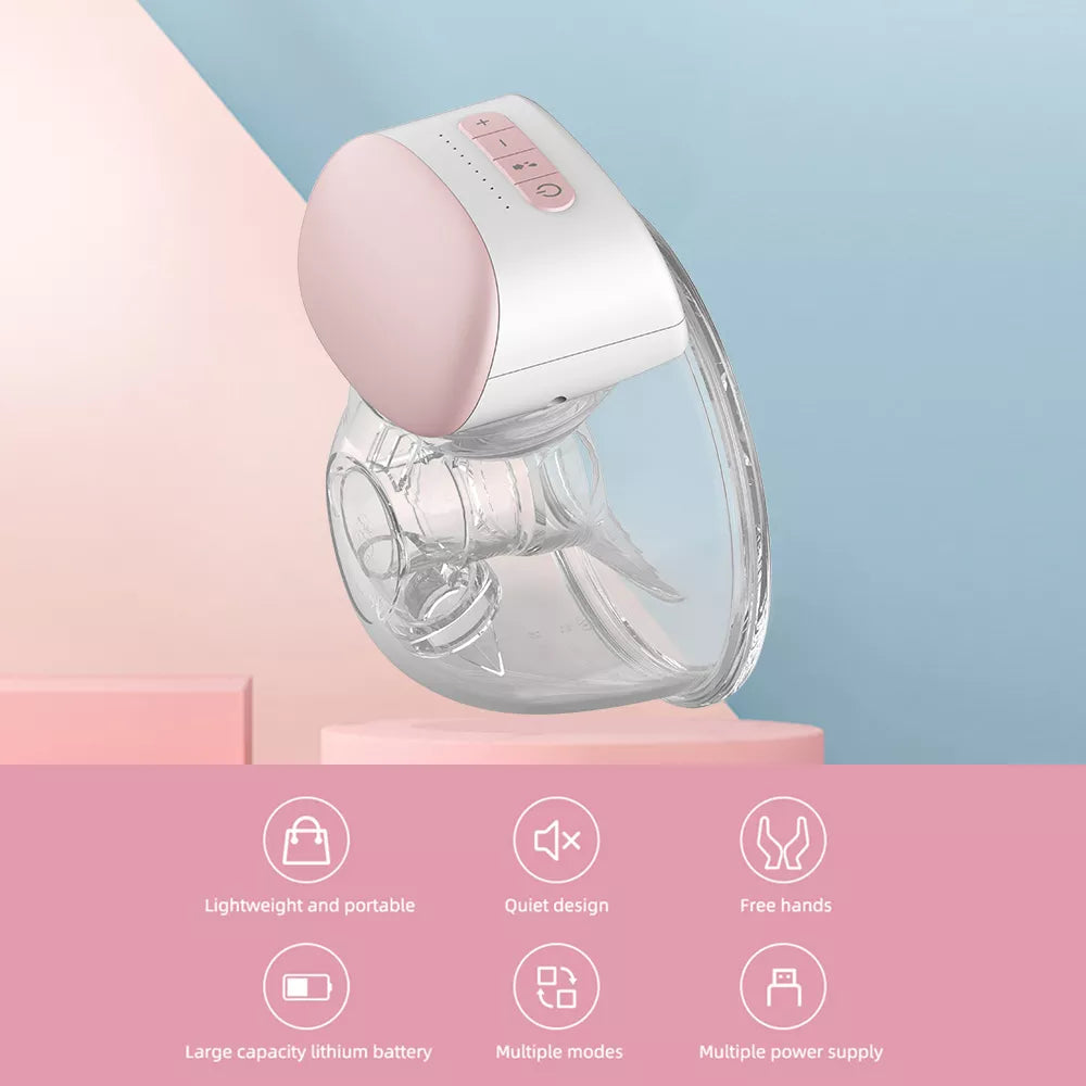 BB-P1 Wearable Breast Pump - Hands-Free, Portable, and BPA-Free Electric Breastfeeding Milk Collector - Available in 1 or 2pcs