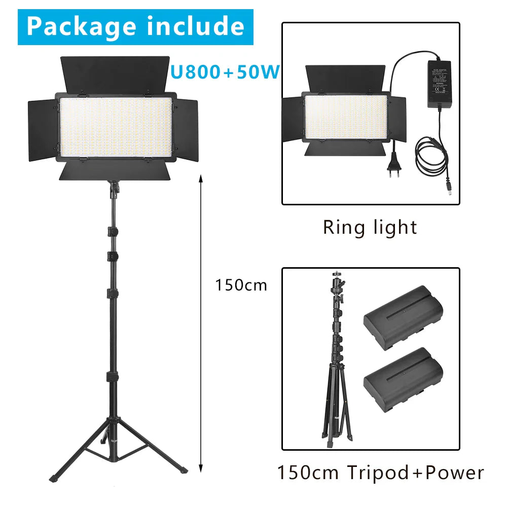 Nagnahz U800 LED Photo Studio Light - Portable Lighting for TikTok, YouTube, Gaming, and Live Video Recording